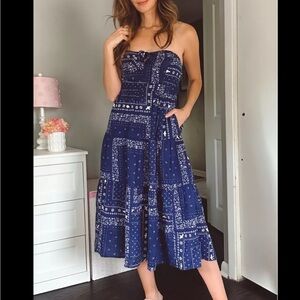 Universal Thread Blue Strapless Dress